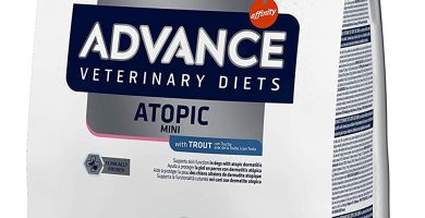 ADVANCE VETERINARY DIETS ATOPIC MINI es un alimento dietético completo para perros mini , formulado para cuidar de la piel en caso de dermatitis y pérdida de pelo excesiva