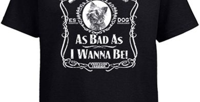 Camiseta Frase Perro Raza Yorkshire Terrier Bad Dog as Bad as I Wanna be