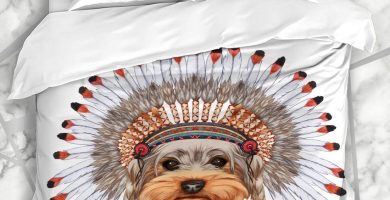 Funda nórdica De moda en divertido Indio Yorkshire Terrier Estilo Animales Vida salvaje Belleza